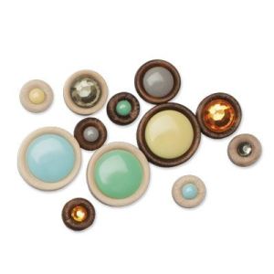 Z1869 Babycakes Wood Badge Buttons Assortment